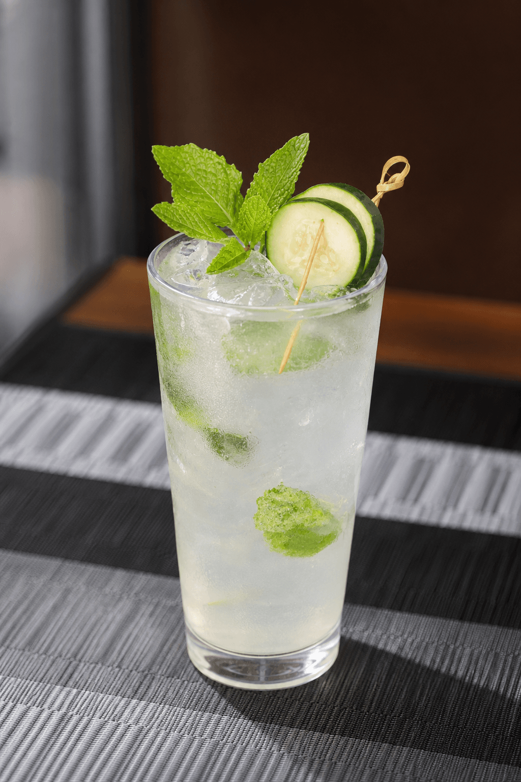 Cucumber mint mule cocktail at the Tuscan Cove bar